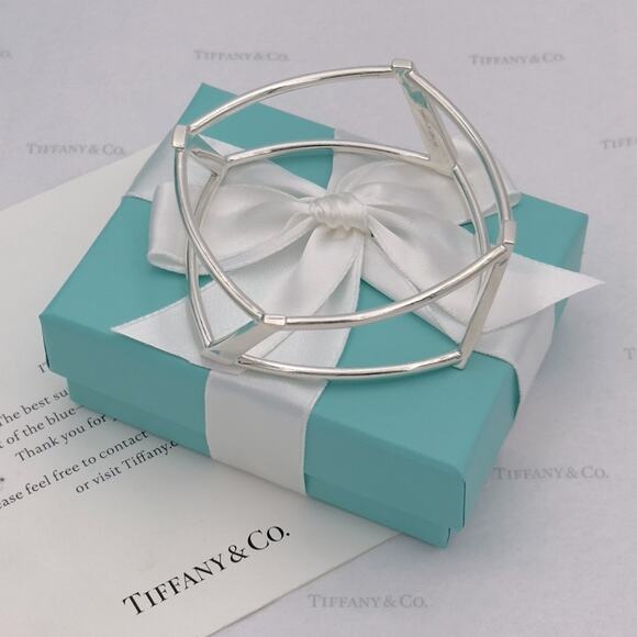 Tiffany & Co. Frank Gehry Torque Open Bangle Bracelet Sterling Silver Vintage - Picture 8 of 13